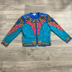 Vintage papell petites 100% silk jacket